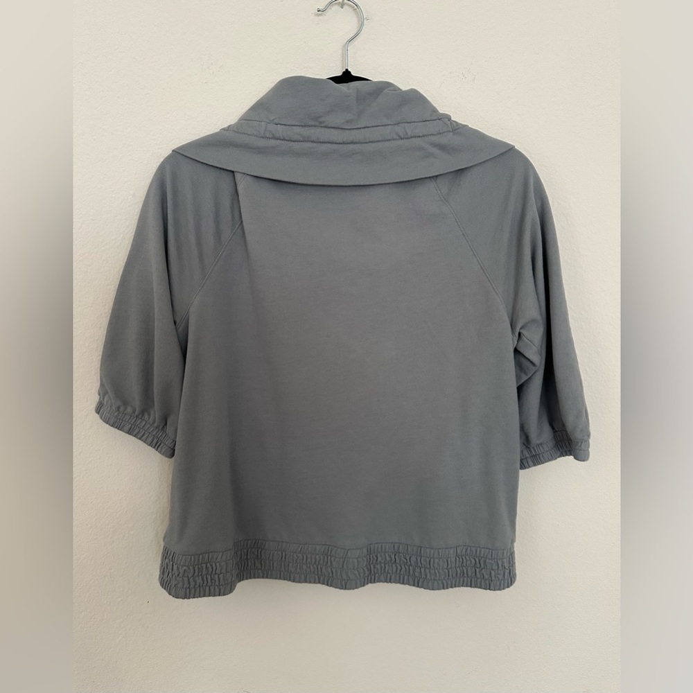LOFT Slate Ruched Sleeve Jacket - Picture 4 of 16